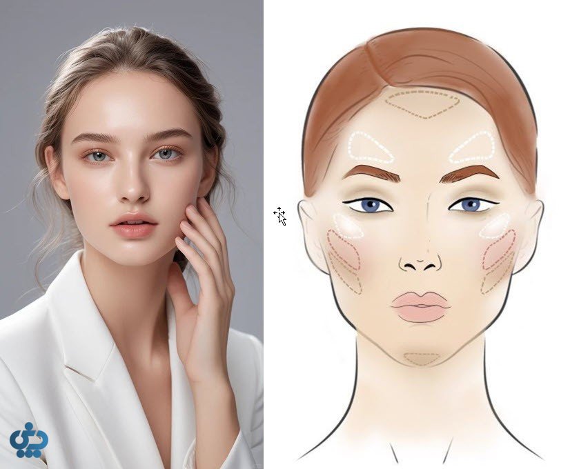 آرایش متناسب با فرم صورت الماسی (لوزی)