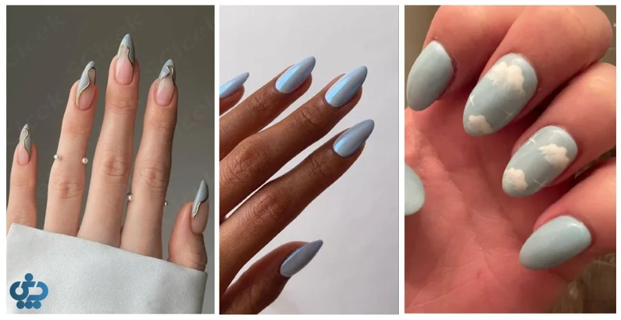 مدل ناخون آبی مه آلود برای تمامی فصول