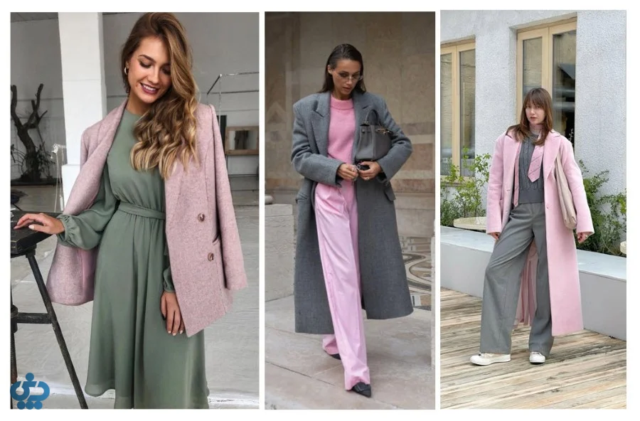 ست پاییزی خاکستری و صورتی