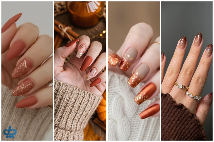 ایده‌های جذاب طراحی ناخن پاییزی