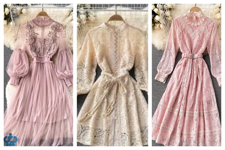 ست کردن لباسهای توری