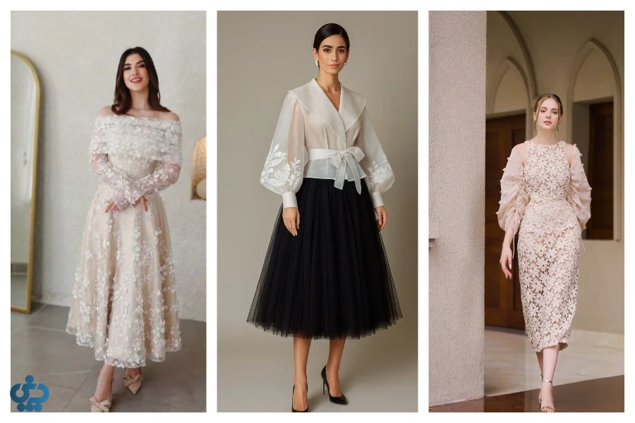 ست کردن لباسهای توری برای مهمانی