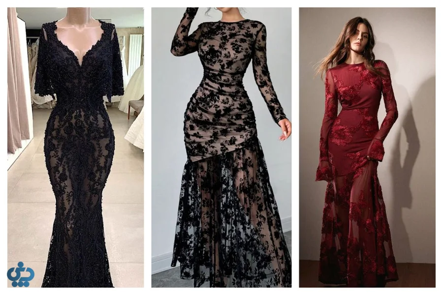 ست کردن لباسهای توری برای مهمانی