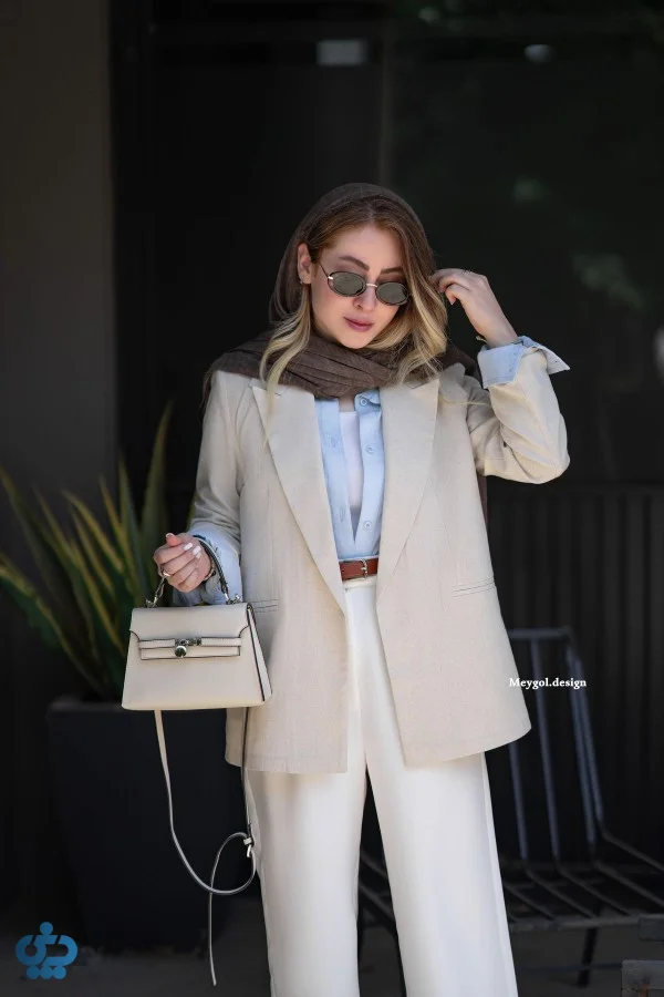 استایل بژ با رنگ سفید