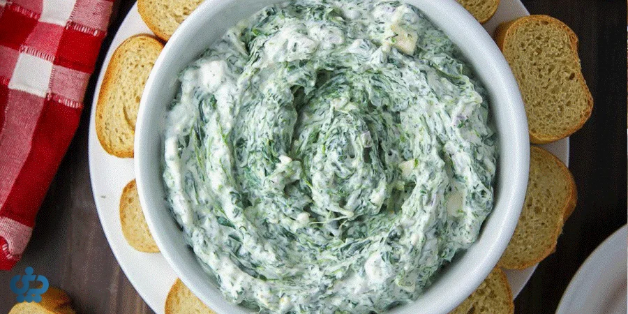 بورانی اسفناج و نان خشک