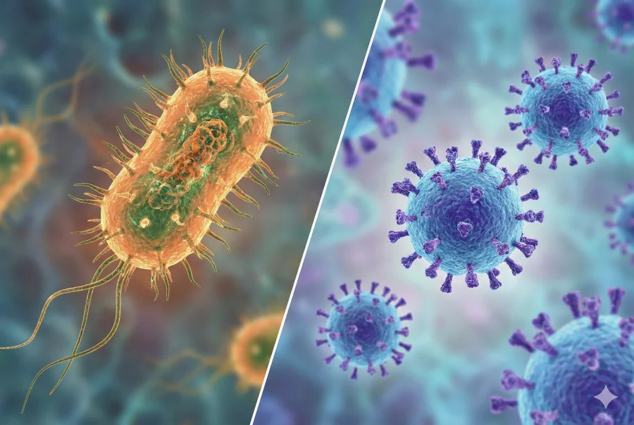 تفاوت ویروس و باکتری به زبان ساده؛ کدام خطرناک‌تر است؟ (راهنمای جامع)