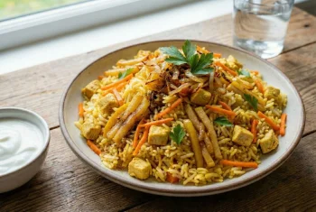 طرز تهیه به پلو اصفهانی مجلسی | آموزش کامل به پلو با مرغ، گوشت و هویج