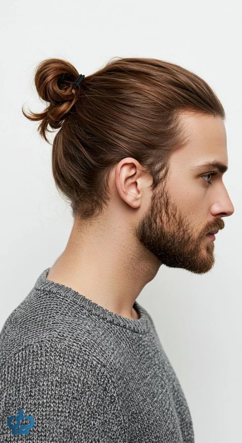 گوجه‌ای مردانه (Man Bun) و تاپ نات (Top Knot):